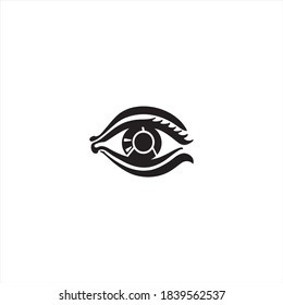 Human eye vector illustration isolated on white background