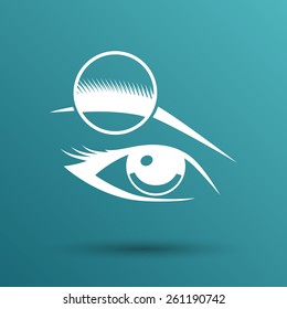  Human eye vector isolated eye eyebrow human vector female makeup beauty eyesight.