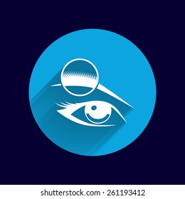   Human eye vector isolated eye eyebrow human vector female makeup beauty eyesight.
