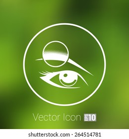   Human eye vector isolated eye eyebrow human vector female makeup beauty eyesight.