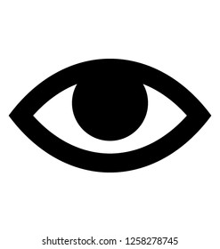 Human eye, view glyph icon