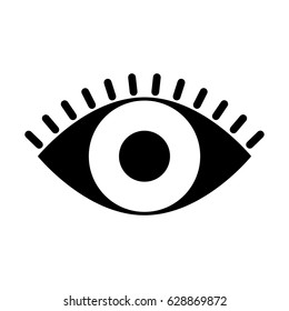 human eye view isolated icon