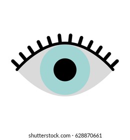 human eye view isolated icon