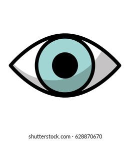 human eye view isolated icon