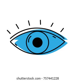 human eye vision with eyelashes design