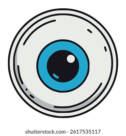 human eyeball anatomy organ flat color vector illustration template design