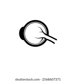 Human Eyeball, Cataract Treatment Solid Flat Vector Icon Isolated on White Background.
