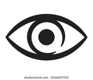 Icono del globo ocular humano. Icono del ojo de la visión. 