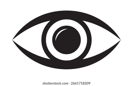 Icono del globo ocular humano. Icono de la visión. Icono de ojo.