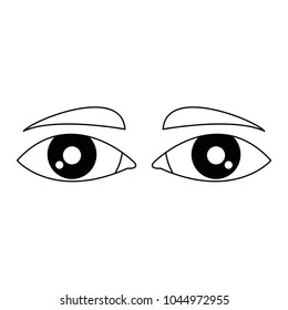 Human eyes cartoon