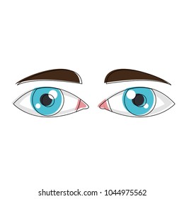 Human eyes cartoon