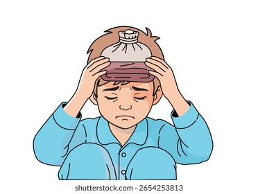 Ilustração de Olhos Humanos: Blue Irises, Visão e Foco Conceito