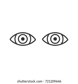 Human eyes linear icon. Thin line illustration. Ophthalmology. Contour symbol. Vector isolated outline drawing