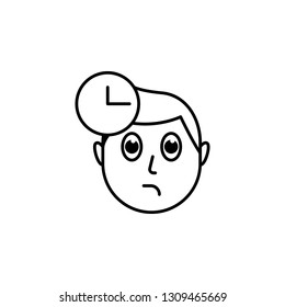 human face character mind in time icon
