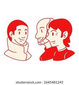 human face character vector image illustration