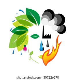 Human face of eco industrial combination