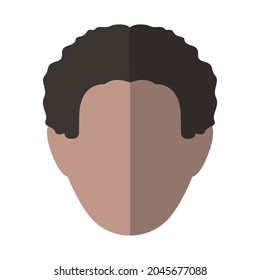 human face icon on a white background, vector illustration