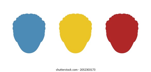 human face icon on a white background, vector illustration