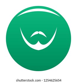 Human face icon. Simple illustration of human face vector icon for any design green