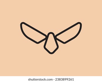 Human face icon template plain eyes and nose