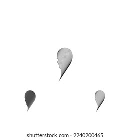 Diseños de logotipo de la línea de la cara humana