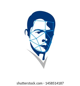 human face point happy logo design inspiration