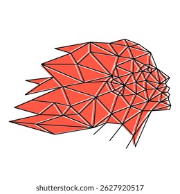Human face from polygons vector illustration