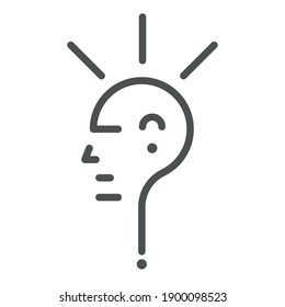 
Cara humana con signo de interrogación. Ilustración sobre fondo blanco