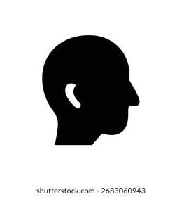Human Face Side View, Profile Silhouette, Side Profile Icon