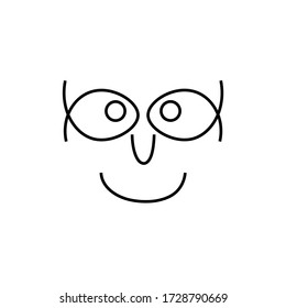 Human face sign. Eyes nose and mouth