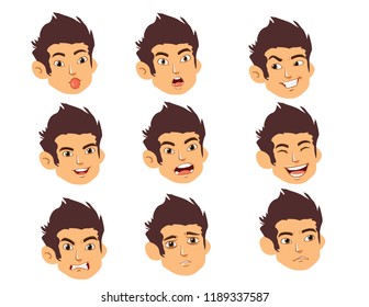 Human Face Vector Art Illustration Stock Vector (Royalty Free ...