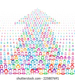 Human faces. Eps8. RGB. Global colors. Gradients free