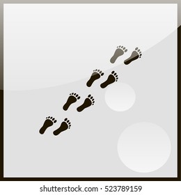 Human feet icon.