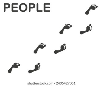 Human feet. Feet icon isolated on white background. EPS 10.