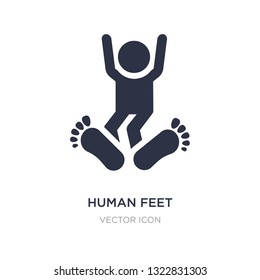 human feet icon on white background. Simple element illustration from People concept. human feet sign icon symbol design.