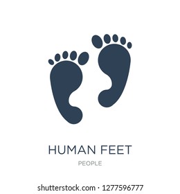 human feet icon vector on white background, human feet trendy filled icons from People collection, human feet vector illustration