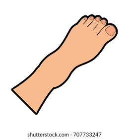 Human feet isolated icon