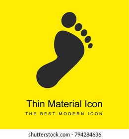 Human feet shape bright yellow material minimal icon or logo design