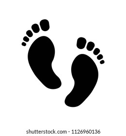 Human feet shape icon vector icon. Simple element illustration. Human feet shape symbol design. Can be used for web and mobile.