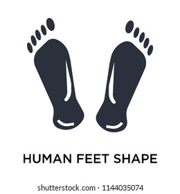 Human feet shape icon vector isolated on white background for your web and mobile app design, Human feet shape logo concept