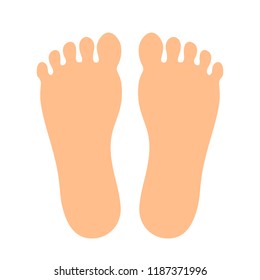 Human feet vector icon illustration isolated on white background