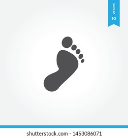 Human feet vector icon, simple human feet sign.