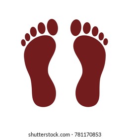 Human feet vector illustration