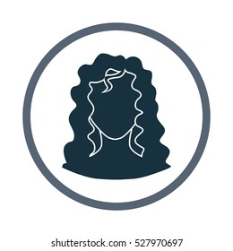 Human female avatar icon. Simple design for web and mobile
