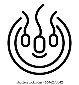 Icono de fertilización humana. Contorno icono vector de fertilización humana para diseño web aislado en fondo blanco