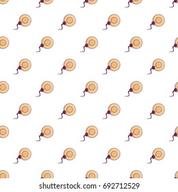 Human fertilization pattern in cartoon style. Seamless pattern vector illustration