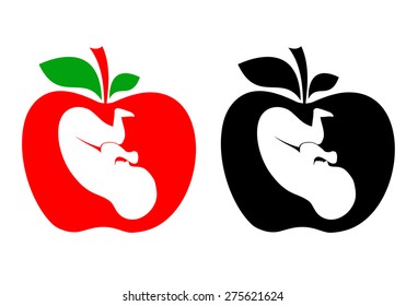 Human fetus. Vector Illustration