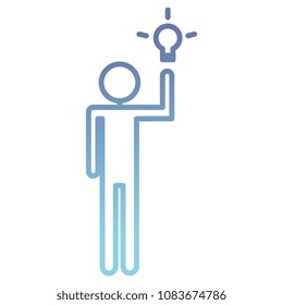 human figure with bulb silhouette