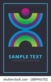 human figure company logo colorful design and lettering vector illustration