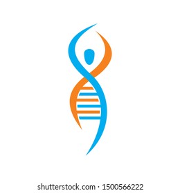 Human figure in DNA Helix, Biologic logo